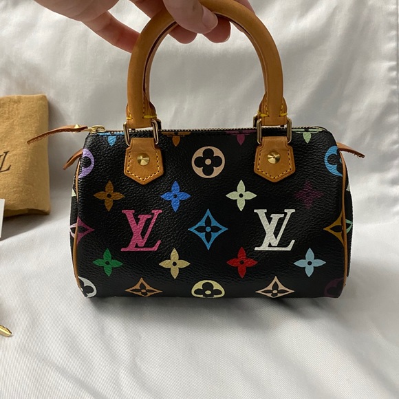 Louis Vuitton Handbags - Louis vuitton mini Speedy takashi murakami black